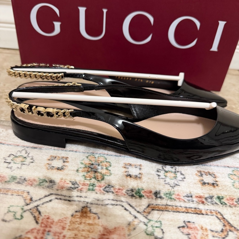New Gucci Signorina ballet flats black patent leather - Picture 4 of 9